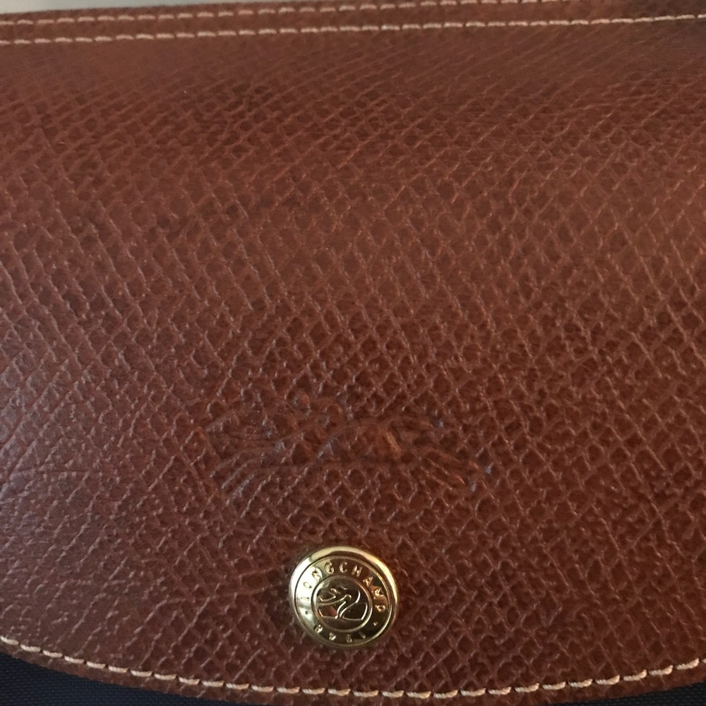 *SOLD Longchamp Le Pliage Navy Blue Large Tote - Picture 4 of 8